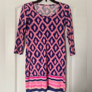 Lilly Pulitzer Pink and Blue Patterned Dress